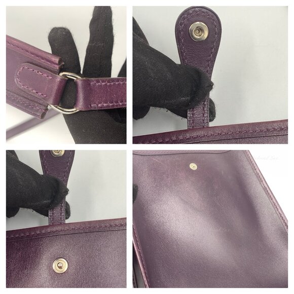 Authentic HERMES Purple Epsom Mini Evelyne TPM Crossbody Bag - Picture 12 of 15